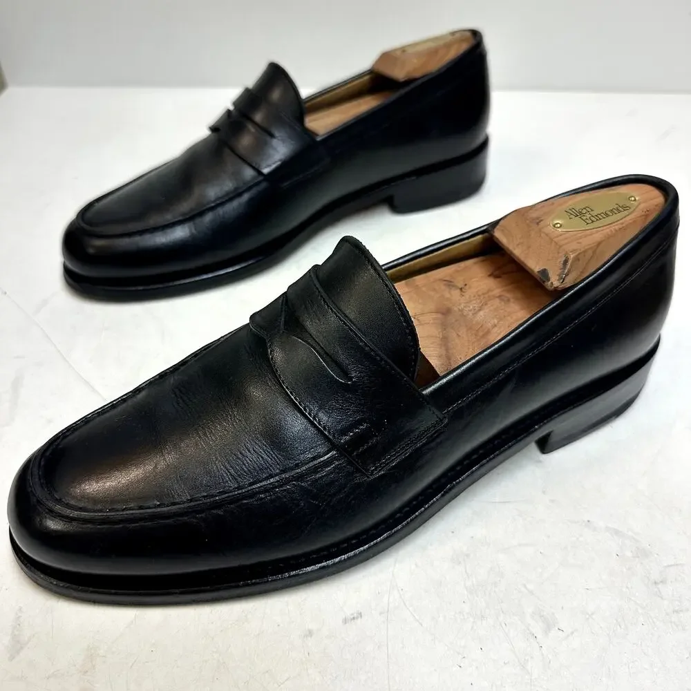 NEW HEELS Polo Ralph Lauren Penny Loafer Black Calf Weltline Made in Italy 9.5 D